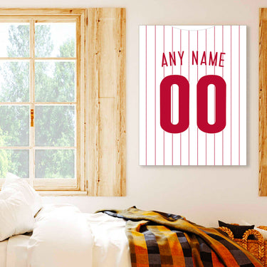 Philadelphia Jersey Custom Canvas Print Wall Art for Boy Girl Men Women Baseball Personalized Canvas Art